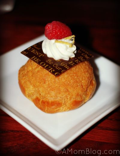 Lemon - Raspberry Cream Puff filled with Lemon Custard *Gluten-free and No Sugar Added